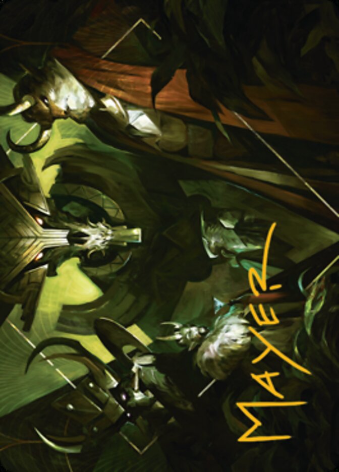 Meeting of the Five Art Card (Gold-Stamped Signature) [Streets of New Capenna Art Series] | I Want That Stuff Brandon