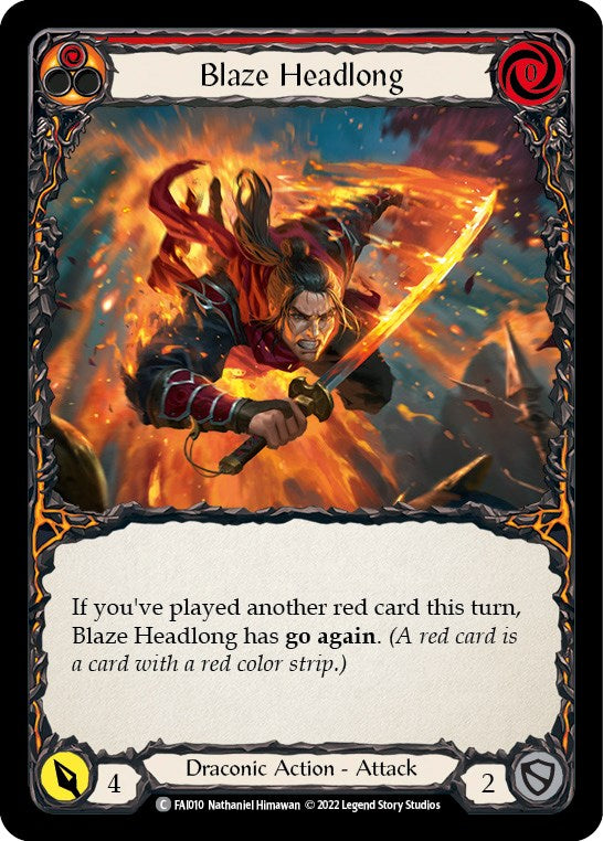 Blaze Headlong [FAI010] (Uprising Fai Blitz Deck) | I Want That Stuff Brandon