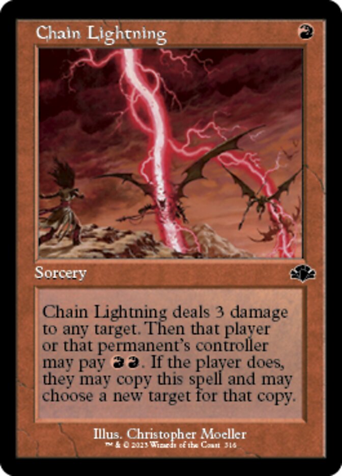 Chain Lightning (Retro) [Dominaria Remastered] | I Want That Stuff Brandon