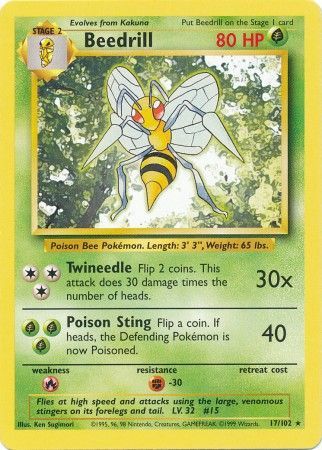 Beedrill (17/102) [Base Set Unlimited] | I Want That Stuff Brandon