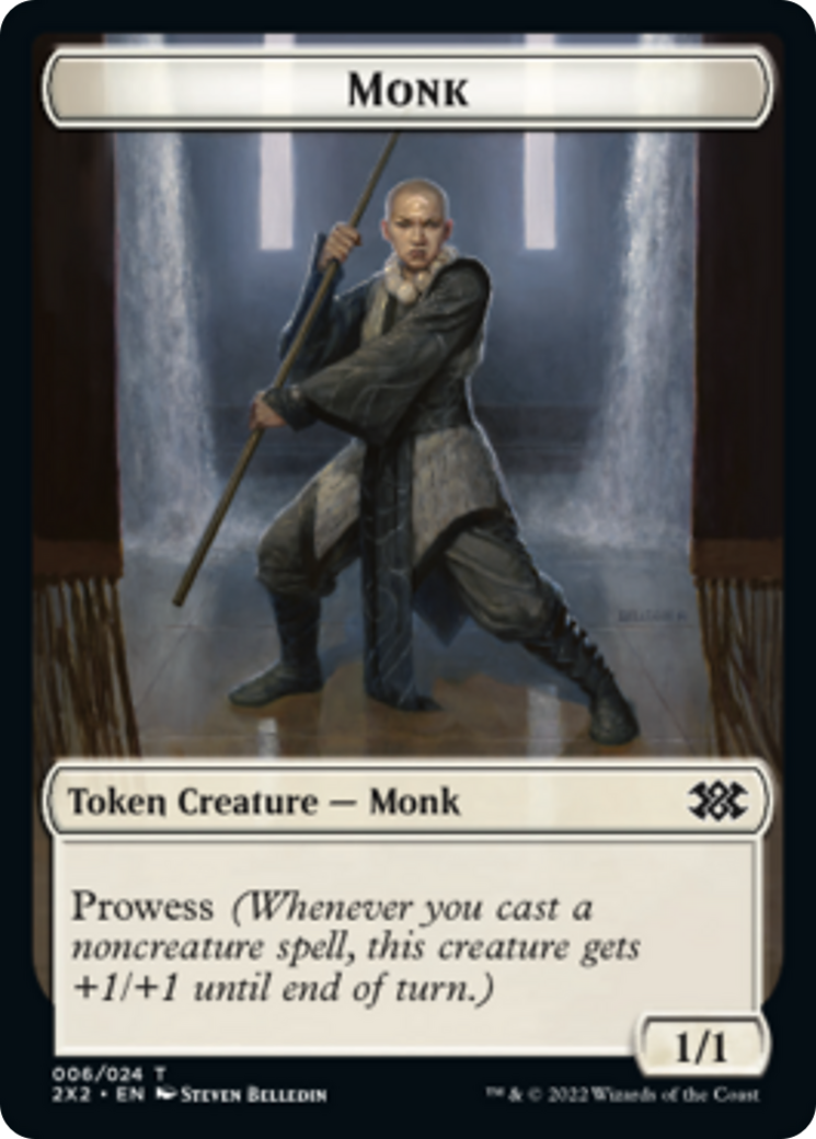 Egg // Monk Double-Sided Token [Double Masters 2022 Tokens] | I Want That Stuff Brandon