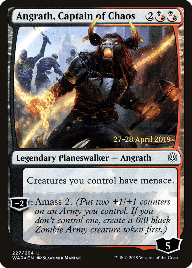 Angrath, Captain of Chaos [War of the Spark Prerelease Promos] | I Want That Stuff Brandon