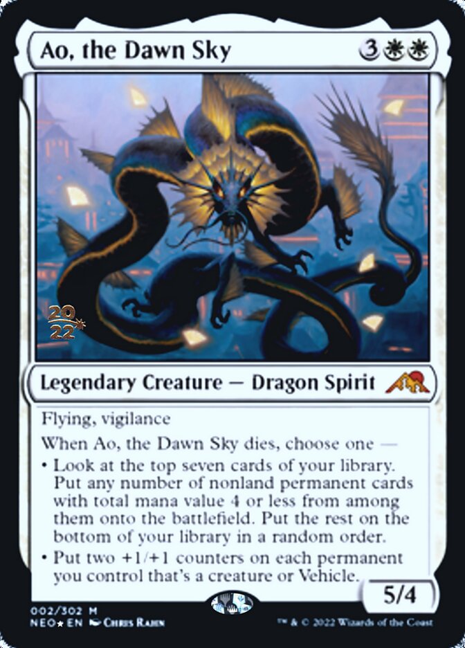 Ao, the Dawn Sky [Kamigawa: Neon Dynasty Prerelease Promos] | I Want That Stuff Brandon