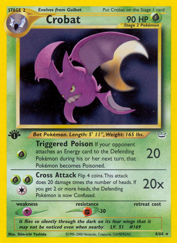 Crobat (4/64) [Neo Revelation 1st Edition] | I Want That Stuff Brandon