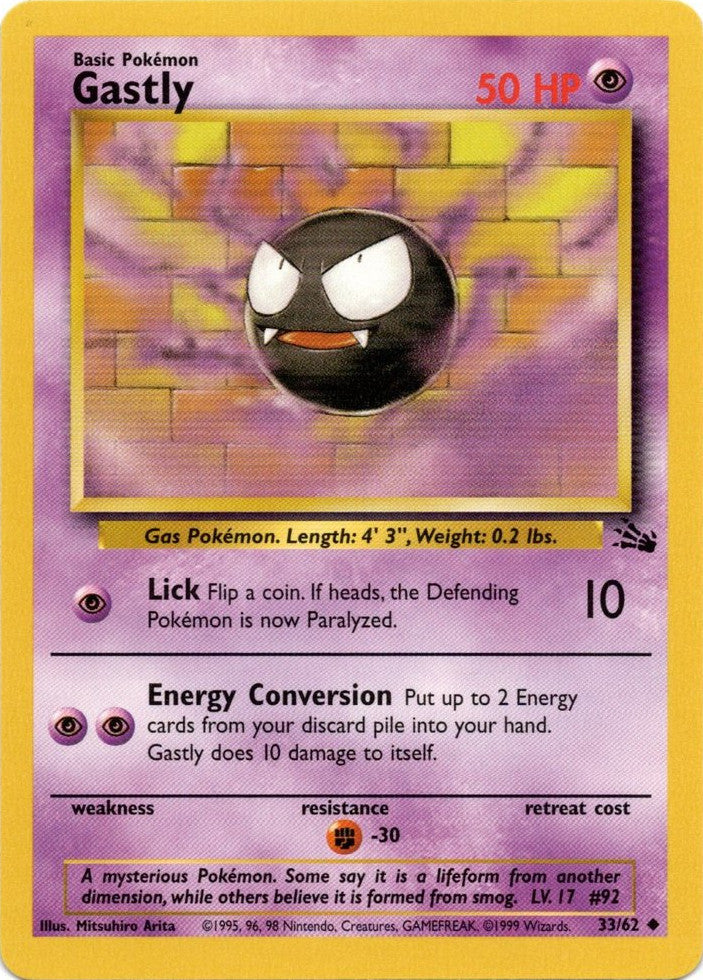 Gastly (33/62) [Fossil Unlimited] | I Want That Stuff Brandon