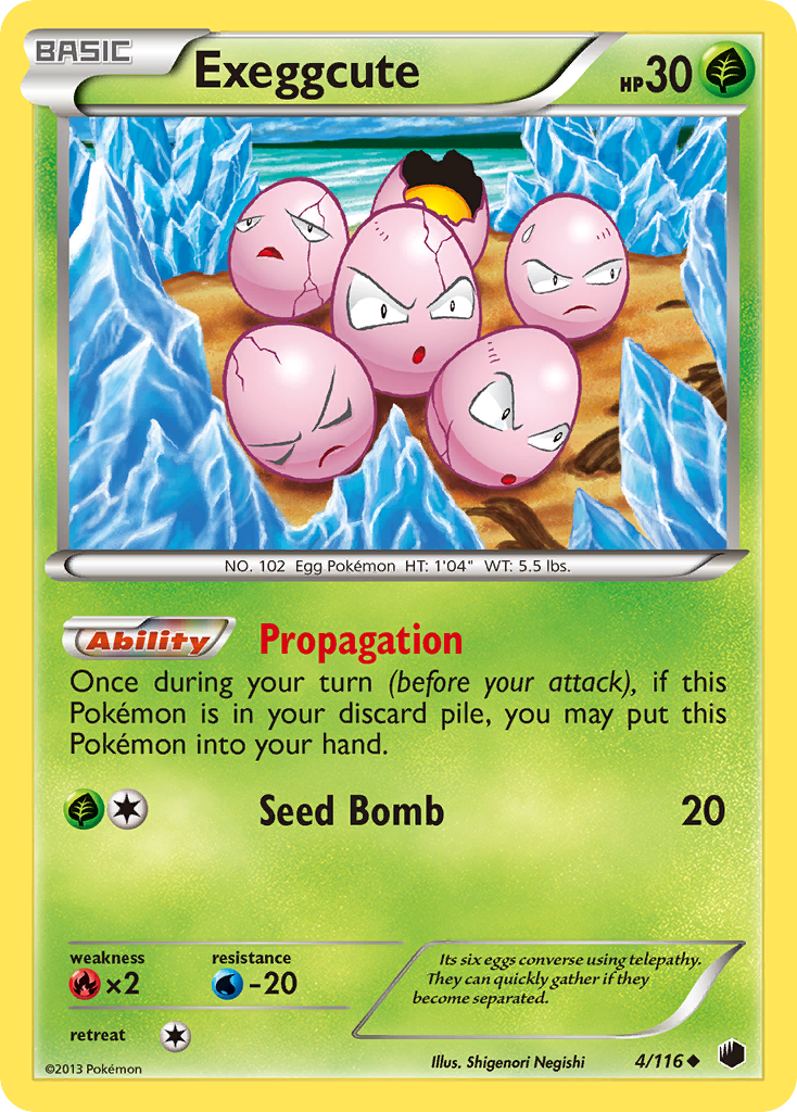 Exeggcute (4/116) [Black & White: Plasma Freeze] | I Want That Stuff Brandon