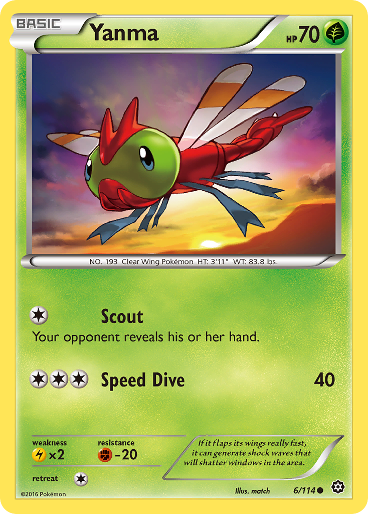 Yanma (6/114) [XY: Steam Siege] | I Want That Stuff Brandon