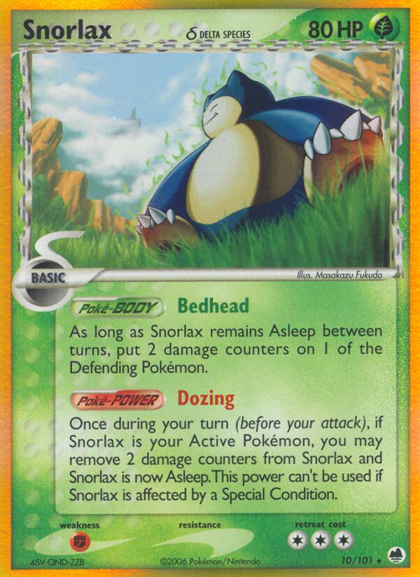 Snorlax (10/101) (Delta Species) [EX: Dragon Frontiers] | I Want That Stuff Brandon