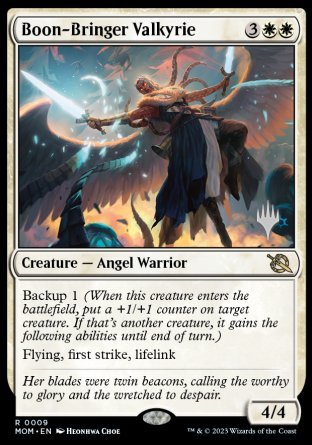 Boon-Bringer Valkyrie (Promo Pack) [March of the Machine Promos] | I Want That Stuff Brandon