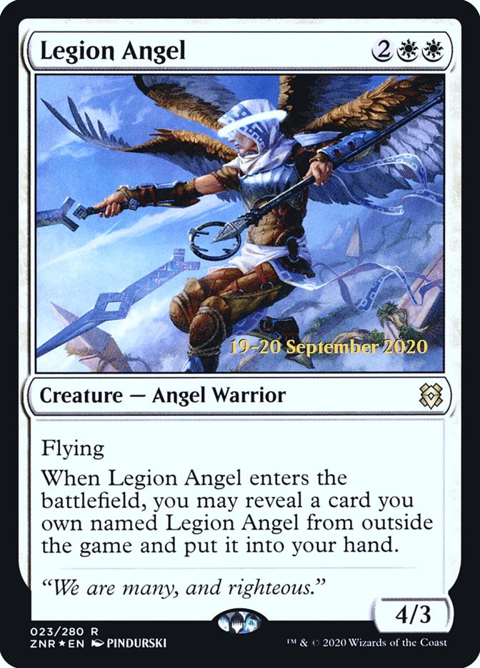 Legion Angel [Zendikar Rising Prerelease Promos] | I Want That Stuff Brandon