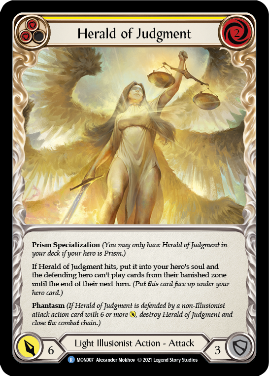 Herald of Judgment (Rainbow Foil) [MON007-RF] 1st Edition Rainbow Foil | I Want That Stuff Brandon