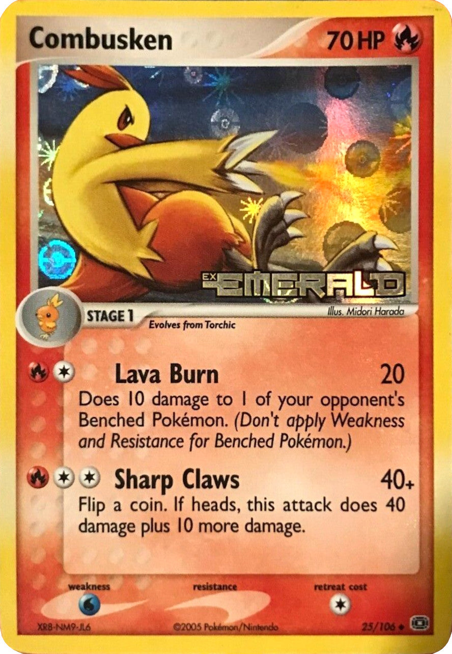 Combusken (25/106) (Stamped) [EX: Emerald] | I Want That Stuff Brandon