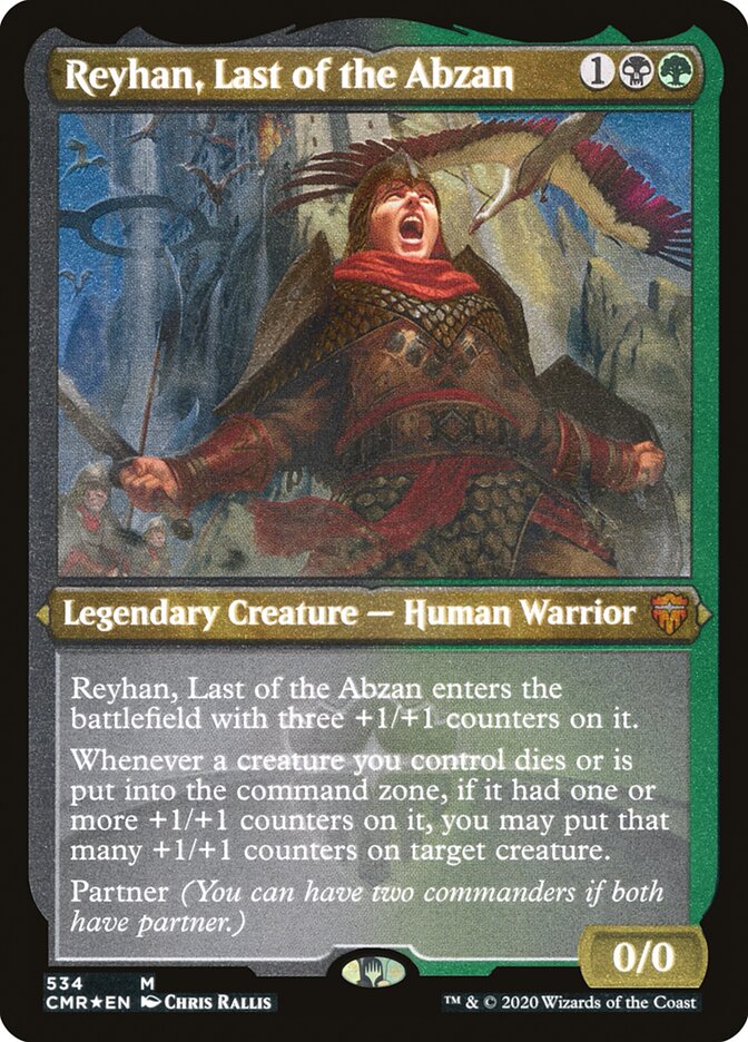 Reyhan, Last of the Abzan (Etched) [Commander Legends] | I Want That Stuff Brandon