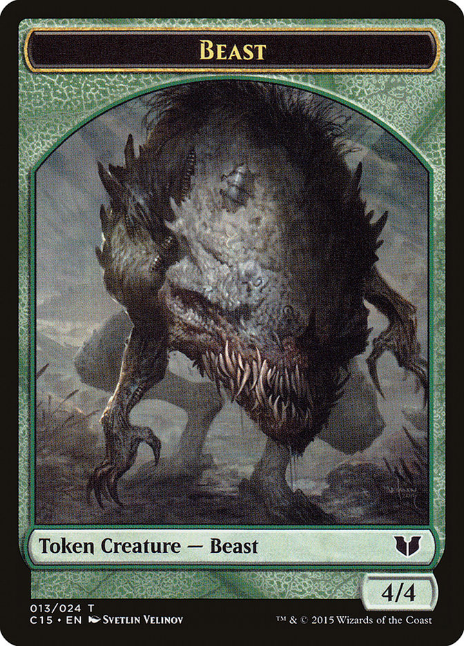 Beast // Snake (017) Double-Sided Token [Commander 2015 Tokens] | I Want That Stuff Brandon