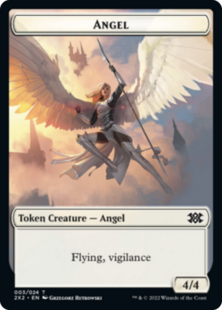 Elemental // Angel Double-Sided Token [Double Masters 2022 Tokens] | I Want That Stuff Brandon