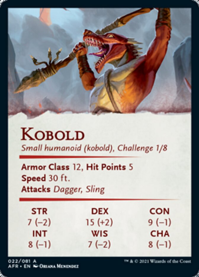 Kobold Art Card [Dungeons & Dragons: Adventures in the Forgotten Realms Art Series] | I Want That Stuff Brandon