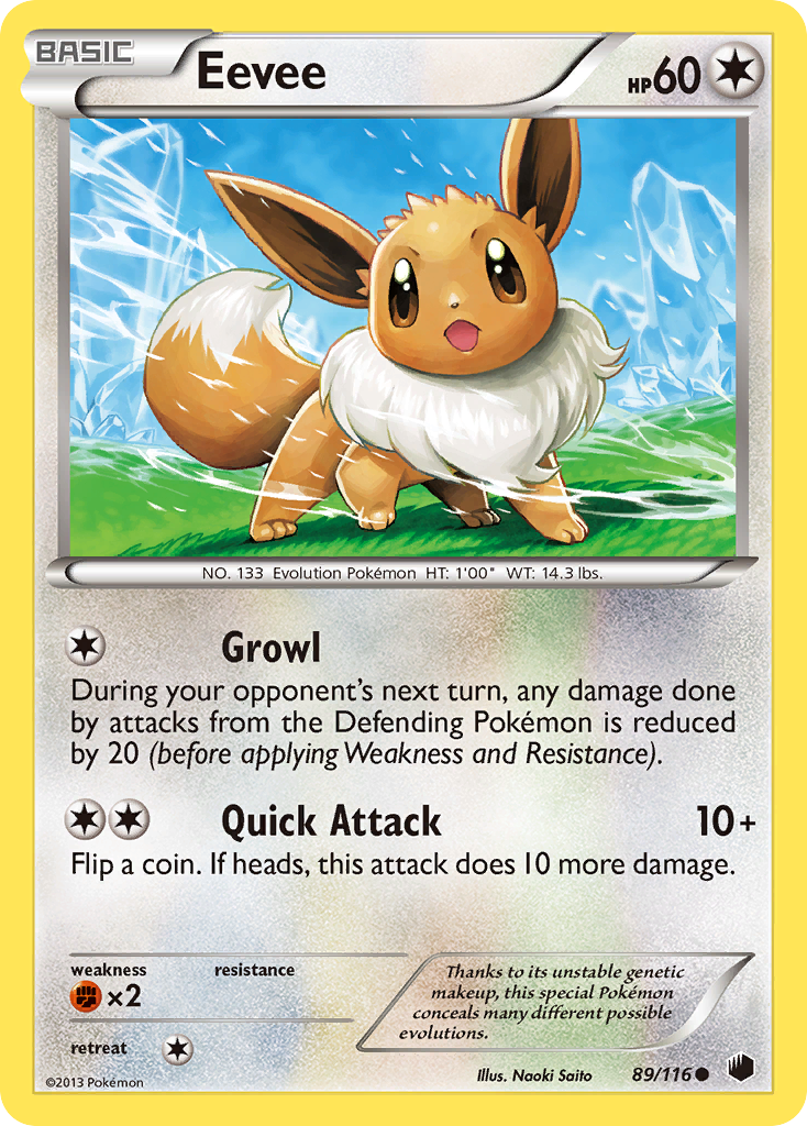 Eevee (89/116) [Black & White: Plasma Freeze] | I Want That Stuff Brandon