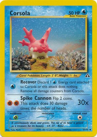 Corsola (37/75) [Neo Discovery Unlimited] | I Want That Stuff Brandon