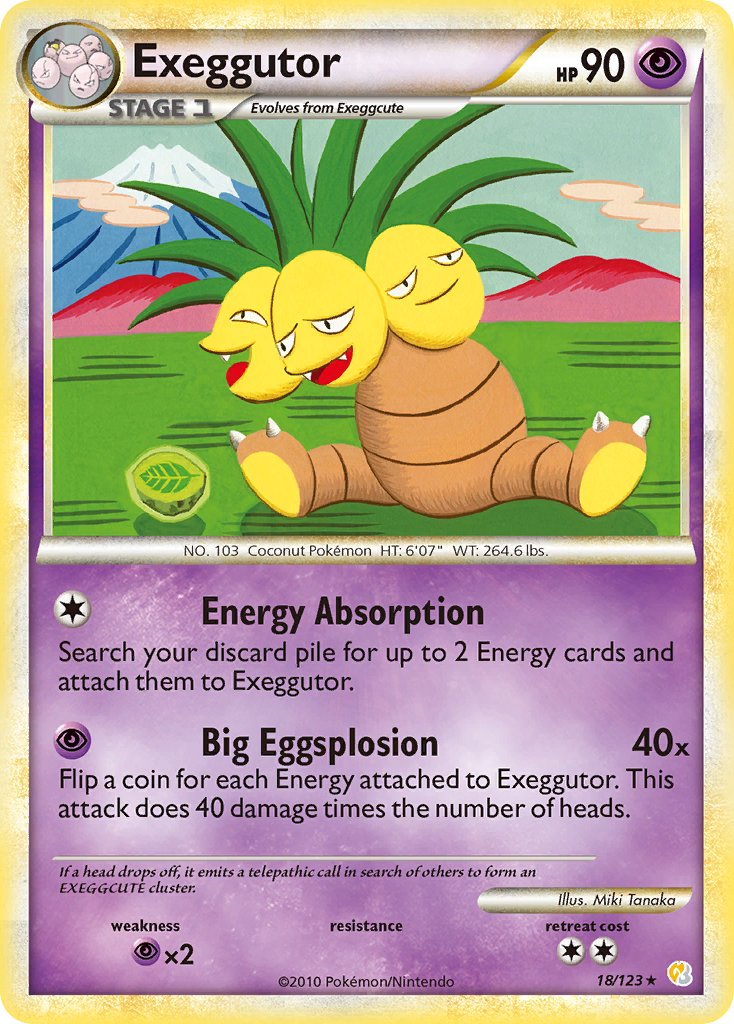 Exeggutor (18/123) [HeartGold & SoulSilver: Base Set] | I Want That Stuff Brandon