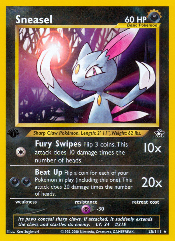 Sneasel (25/111) [Neo Genesis 1st Edition] | I Want That Stuff Brandon