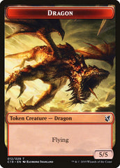 Heart-Piercer Manticore // Dragon Double-Sided Token [Commander 2019 Tokens] | I Want That Stuff Brandon