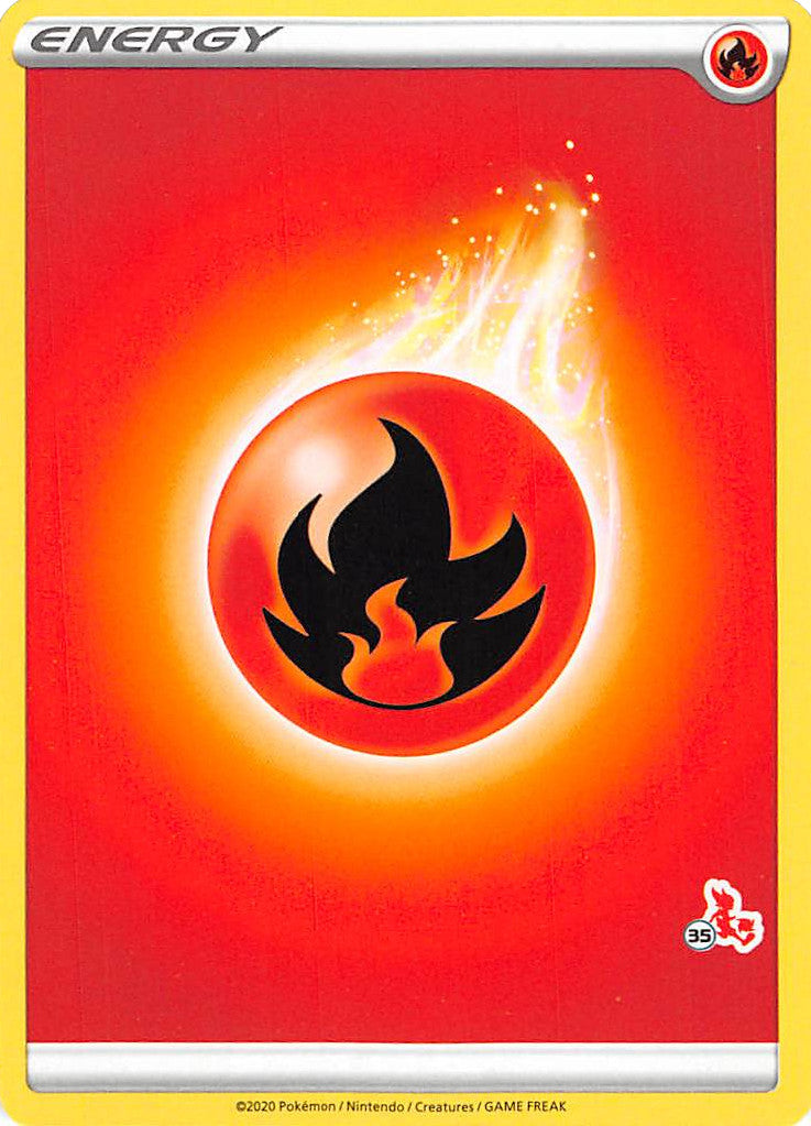 Fire Energy (Cinderace Stamp #35) [Battle Academy 2022] | I Want That Stuff Brandon