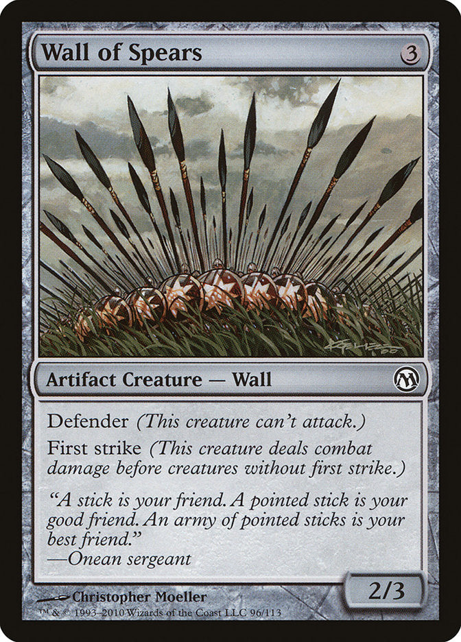 Wall of Spears [Duels of the Planeswalkers] | I Want That Stuff Brandon