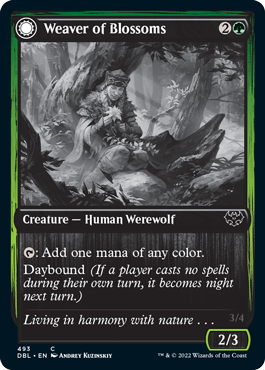 Weaver of Blossoms // Blossom-Clad Werewolf [Innistrad: Double Feature] | I Want That Stuff Brandon