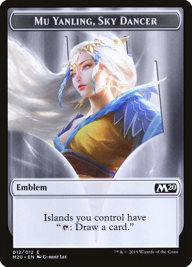 Mu Yanling, Sky Dancer Emblem [Core Set 2020 Tokens] | I Want That Stuff Brandon