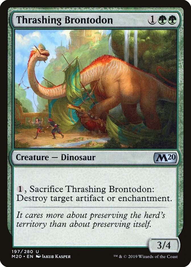 Thrashing Brontodon [Core Set 2020] | I Want That Stuff Brandon