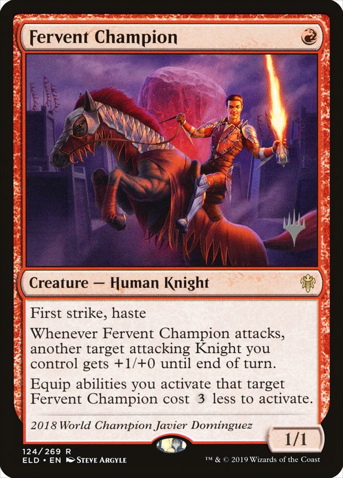 Fervent Champion (Promo Pack) [Throne of Eldraine Promos] | I Want That Stuff Brandon