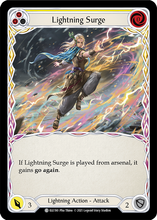 Lightning Surge (Yellow) [ELE190] (Tales of Aria)  1st Edition Normal | I Want That Stuff Brandon