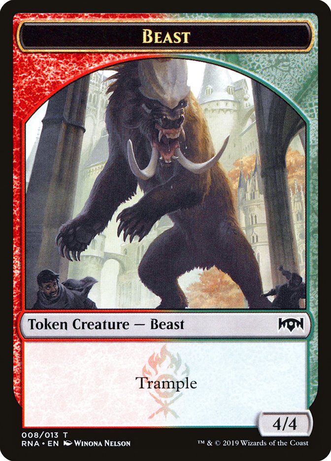 Beast Token [Ravnica Allegiance Tokens] | I Want That Stuff Brandon