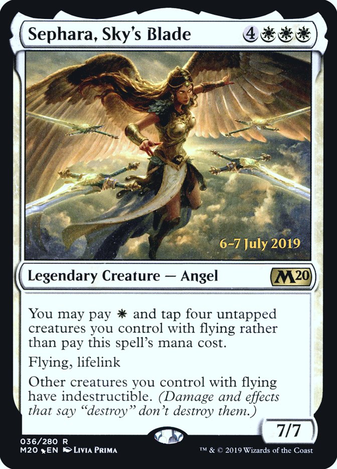 Sephara, Sky's Blade [Core Set 2020 Prerelease Promos] | I Want That Stuff Brandon