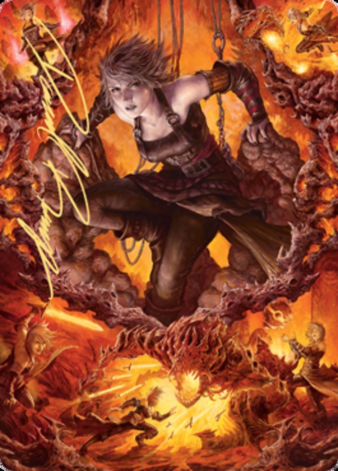 Nahiri, Heir of the Ancients 2 Art Card (Gold-Stamped Signature) [Zendikar Rising Art Series] | I Want That Stuff Brandon