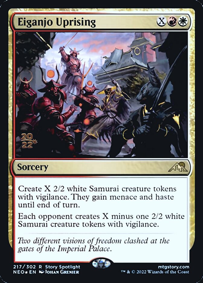 Eiganjo Uprising [Kamigawa: Neon Dynasty Prerelease Promos] | I Want That Stuff Brandon