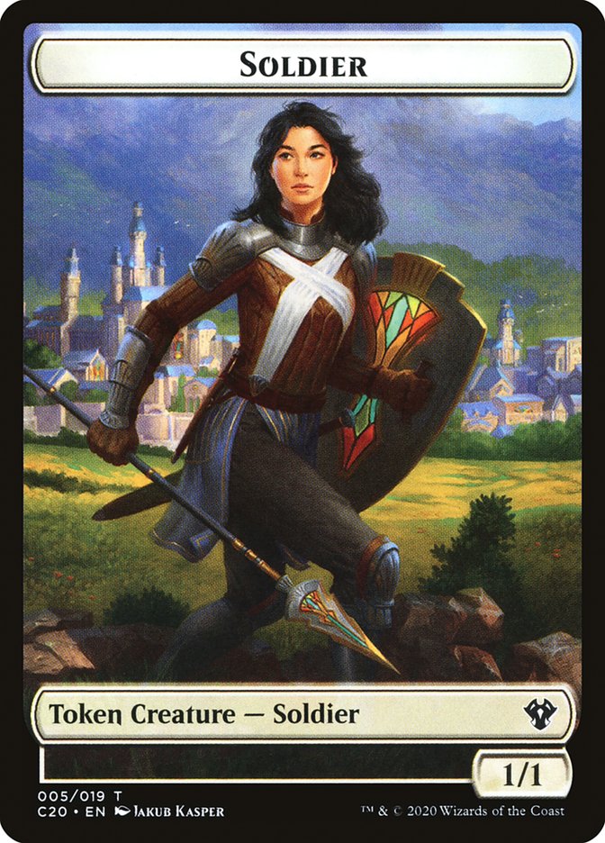 Elemental (003) // Soldier Double-Sided Token [Commander 2020 Tokens] | I Want That Stuff Brandon