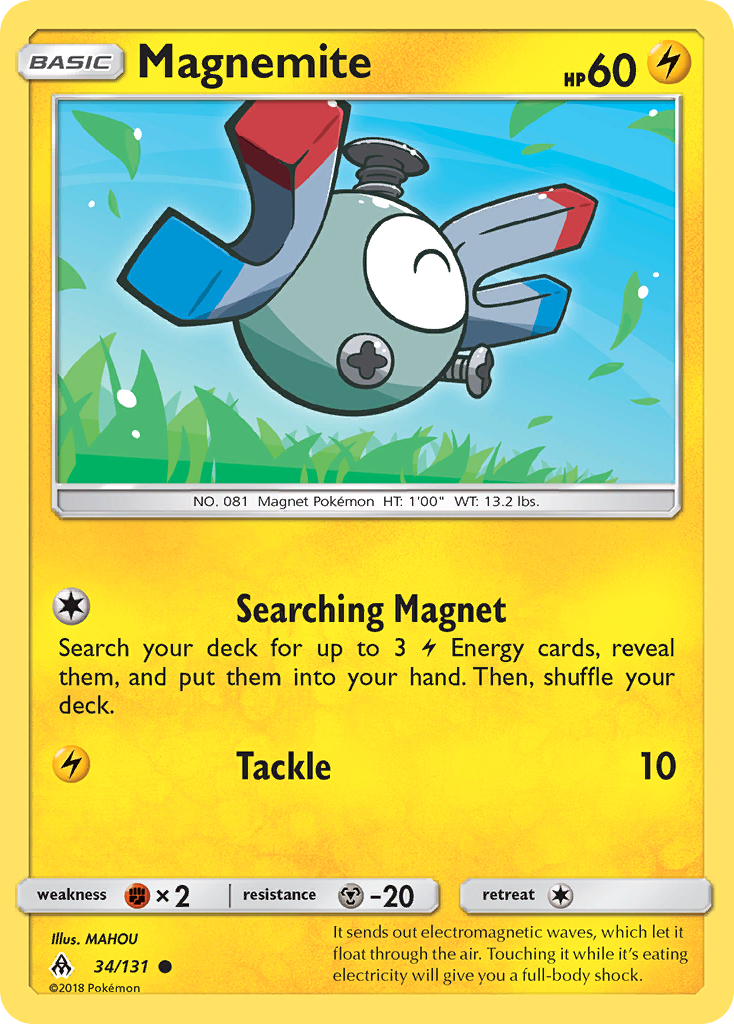 Magnemite (34/131) [Sun & Moon: Forbidden Light] | I Want That Stuff Brandon