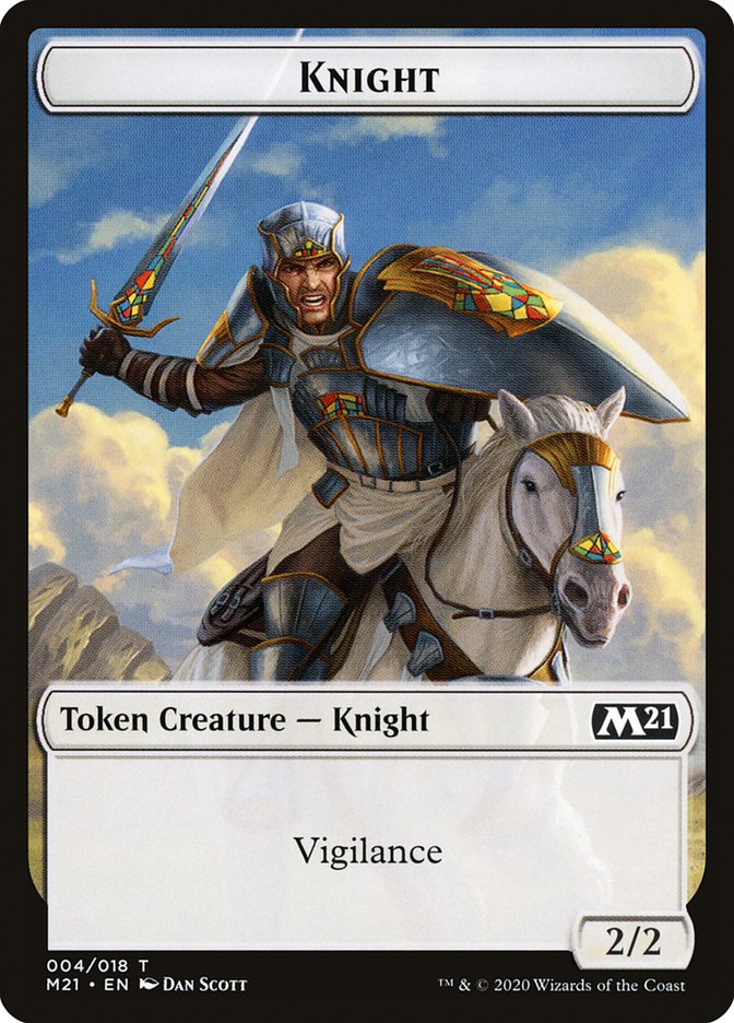 Beast // Knight Double-Sided Token [Core Set 2021 Tokens] | I Want That Stuff Brandon