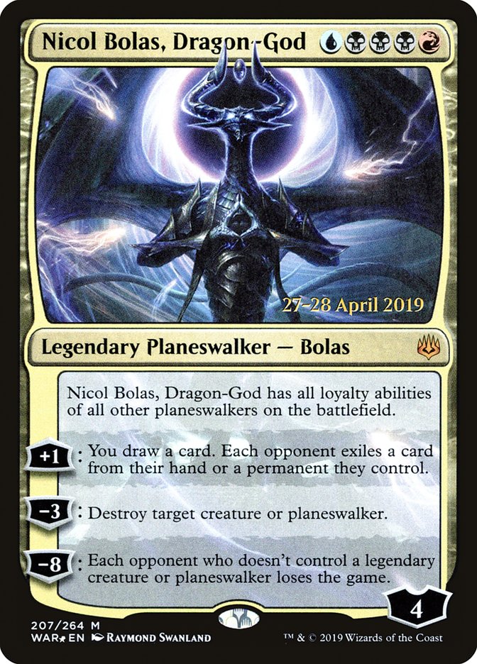 Nicol Bolas, Dragon-God [War of the Spark Prerelease Promos] | I Want That Stuff Brandon