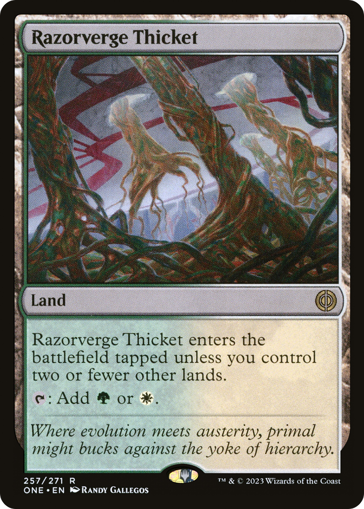 Razorverge Thicket [Phyrexia: All Will Be One] | I Want That Stuff Brandon