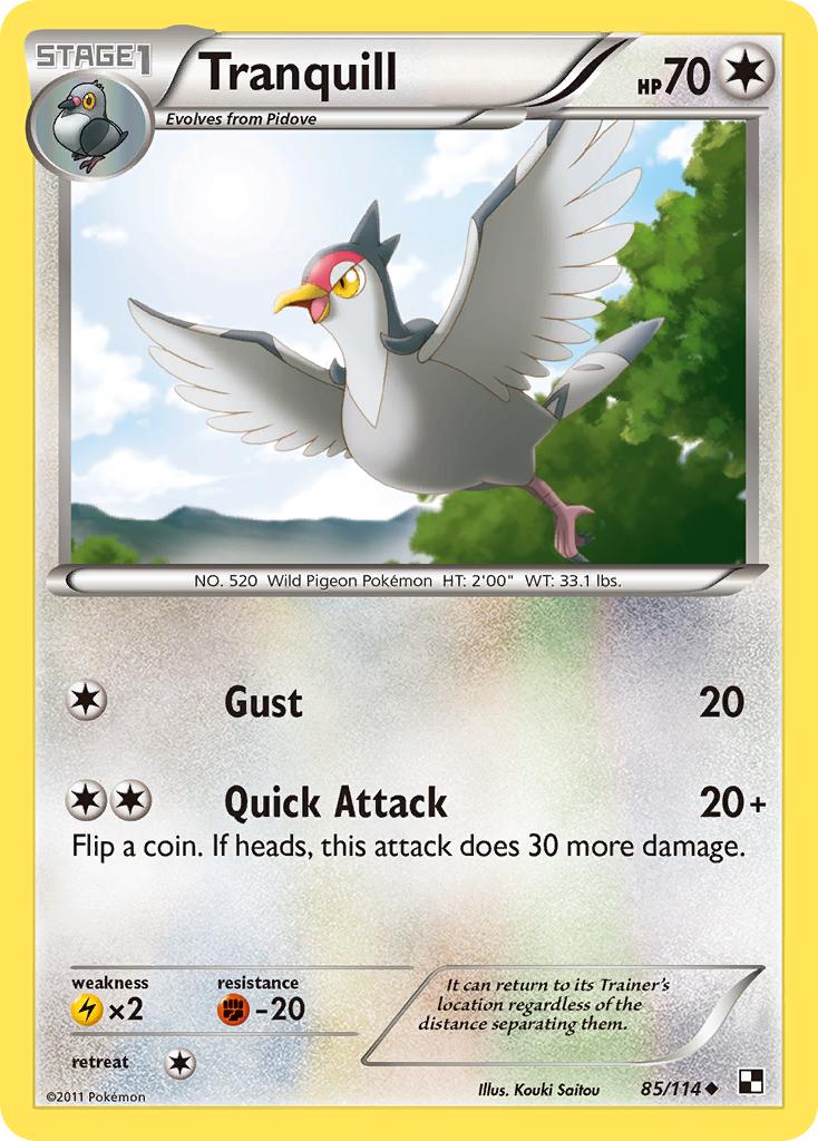 Tranquill (85/114) [Black & White: Base Set] | I Want That Stuff Brandon