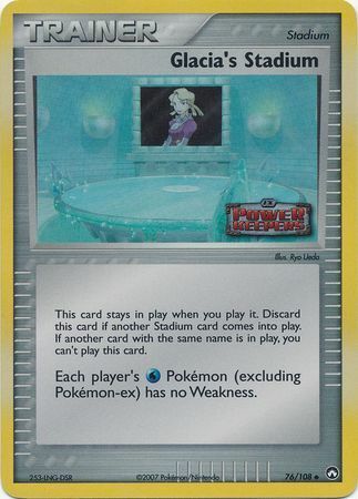 Glacia's Stadium (76/108) (Stamped) [EX: Power Keepers] | I Want That Stuff Brandon