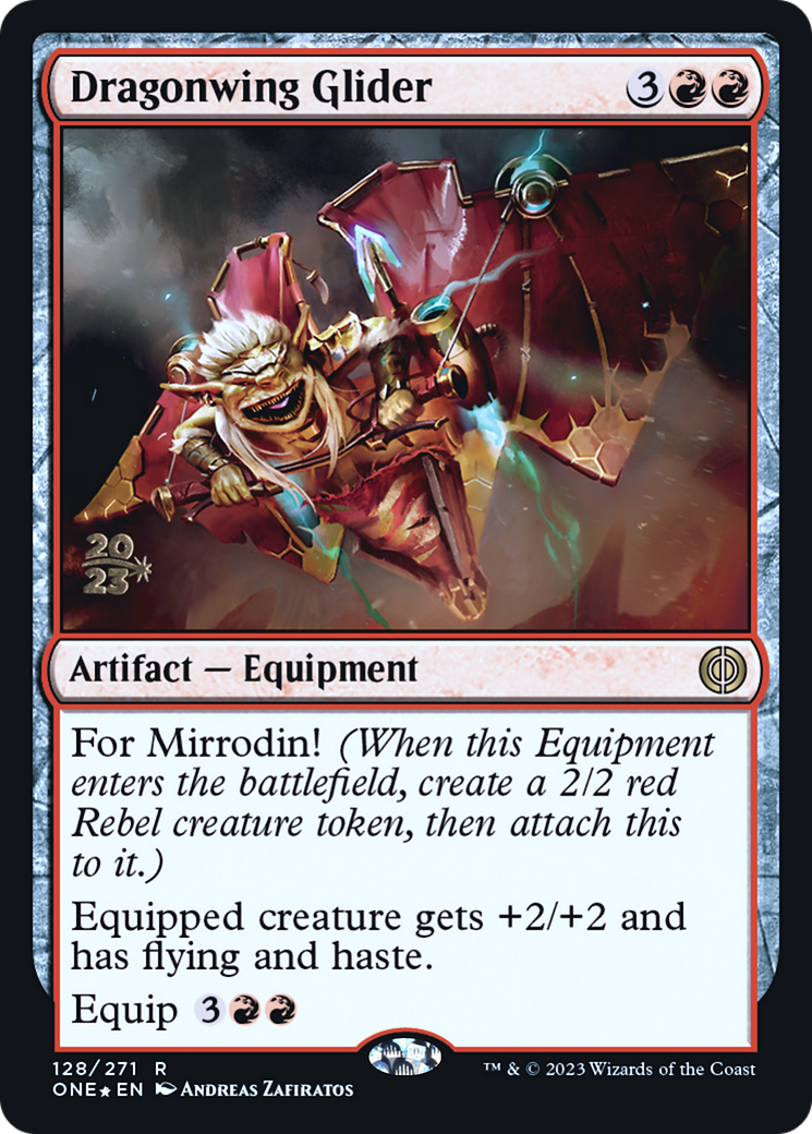 Dragonwing Glider [Phyrexia: All Will Be One Prerelease Promos] | I Want That Stuff Brandon