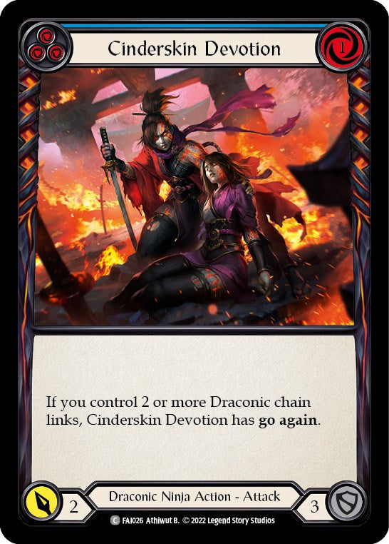Cinderskin Devotion (Blue) [FAI026] (Uprising Fai Blitz Deck) | I Want That Stuff Brandon