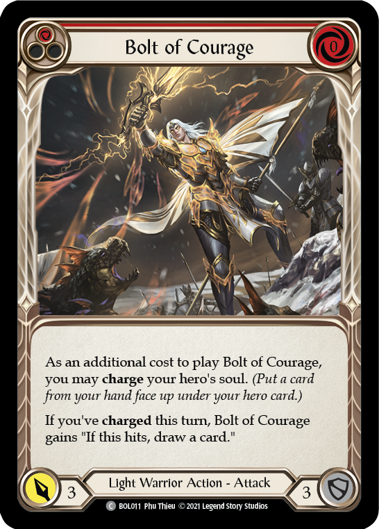 Bolt of Courage (Red) [BOL011] (Monarch Boltyn Blitz Deck) | I Want That Stuff Brandon