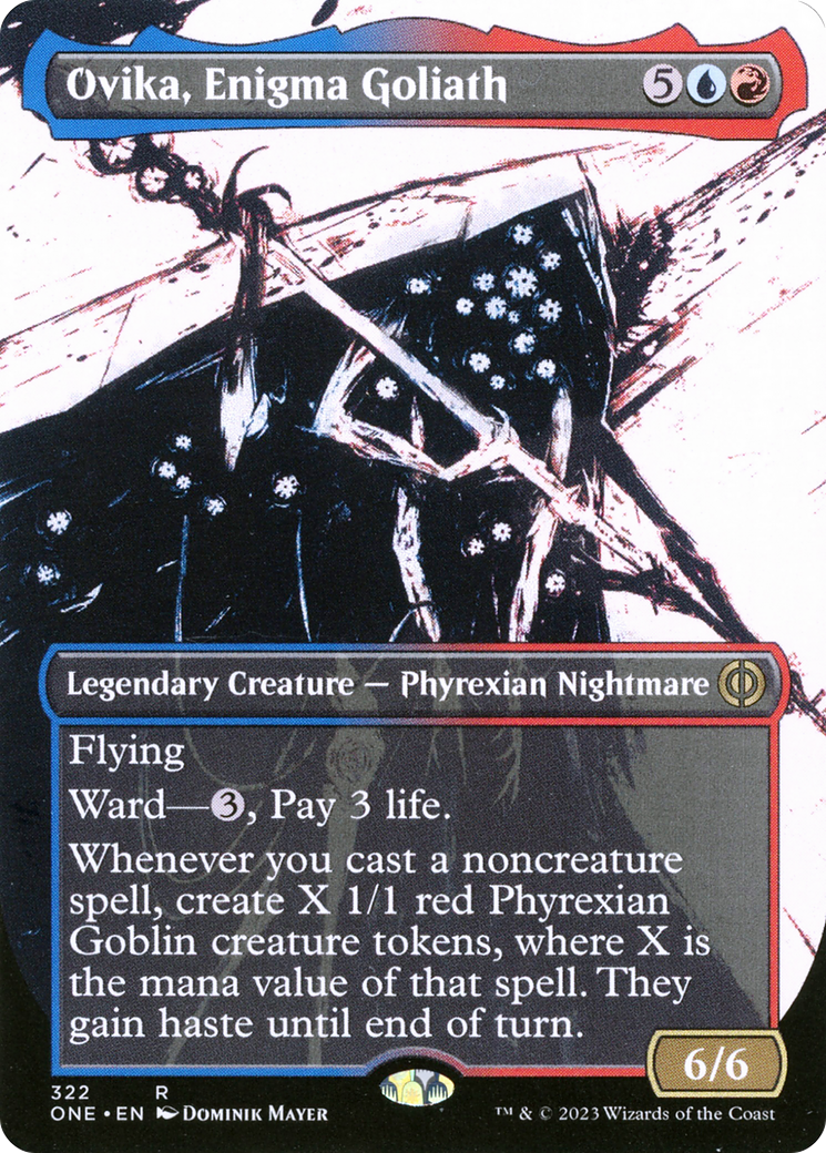 Ovika, Enigma Goliath (Borderless Ichor) [Phyrexia: All Will Be One] | I Want That Stuff Brandon