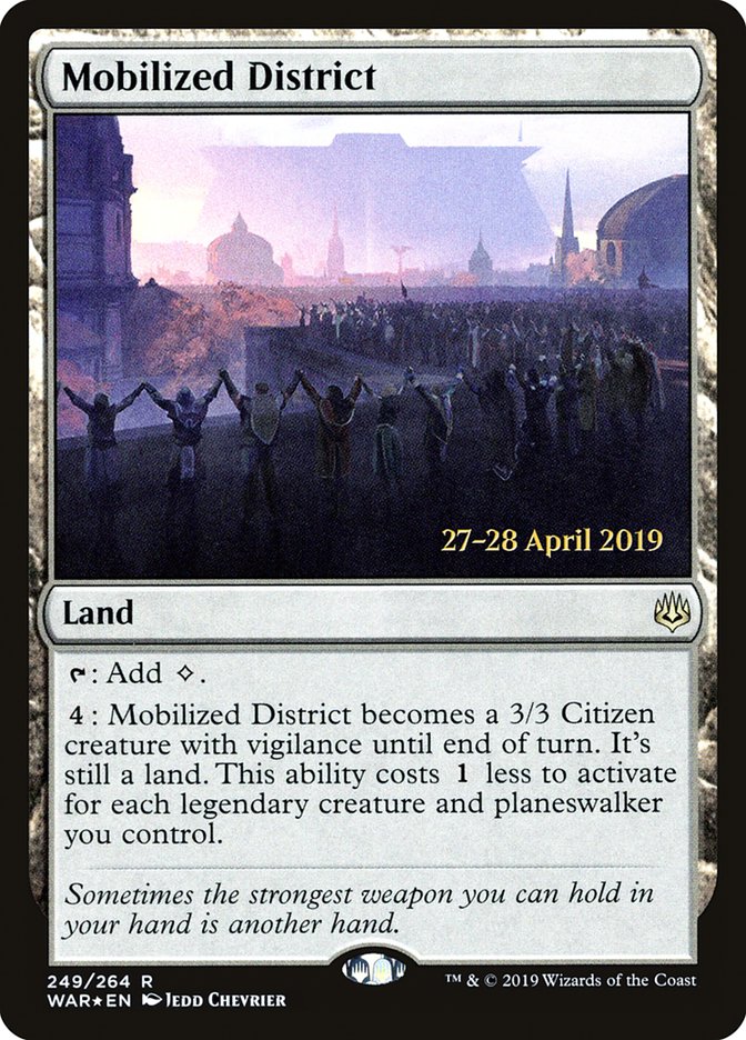 Mobilized District [War of the Spark Prerelease Promos] | I Want That Stuff Brandon