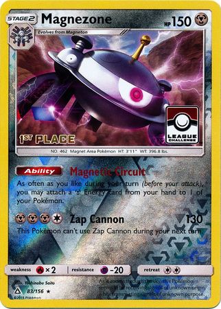 Magnezone (83/156) (League Promo 1st Place) [Sun & Moon: Ultra Prism] | I Want That Stuff Brandon