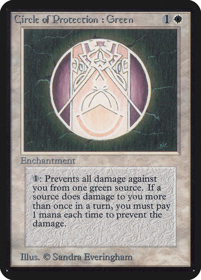 Circle of Protection: Green [Alpha Edition] | I Want That Stuff Brandon